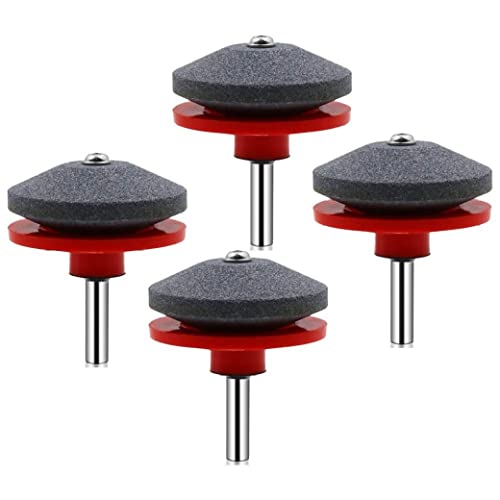 Afilador de cuchillas para evitar tirones en el césped con ruedas de piedra y equilibrador