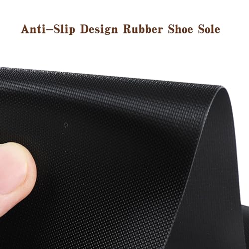 Image of Shoe Rubber Sole Sheet, 1.2MM Thick Shoe Sole Repair Rubber, Non-Slip Soling Sheet for Bottom of Shoe, Black (Pack of 2)