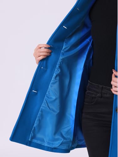 Image of Allegra K Women's Winter Classic Overcoat with Pockets Single Breasted Coat | Soft pea coat, Fully lined outerwear, Trendy, Fall office peacoat, Warm casual holiday everyday wear,