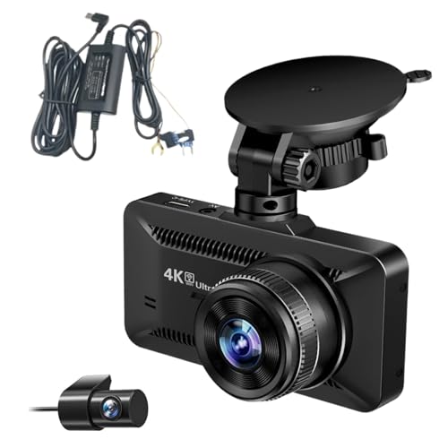Doiyislem Telecamera Per Auto - Registratore 4K Wireless con Visione Notturna | Telecamera Visione Notturna 360 Gradi Anteriore e Posteriore - per Monitoraggio di Veicoli e Camion per Parcheggio Guida