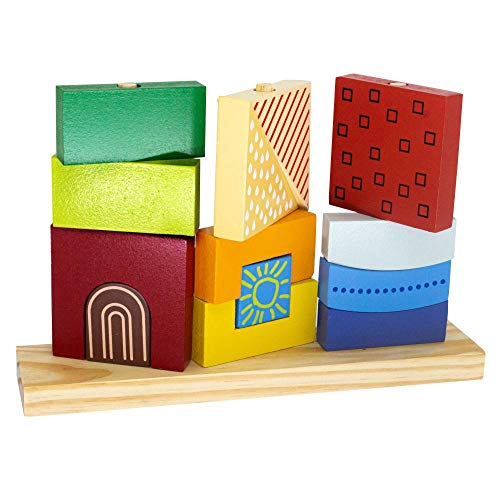 Encaixe Vertical - Carimbras - Brinquedo Educativo De Madeira