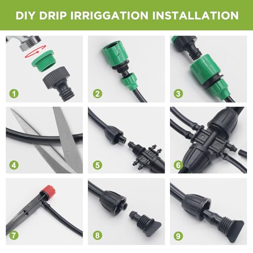 82FT-Drip-Irrigation-System-Automatic-Micro-Drip-Kit-with-12-and-14-inch-Irrigation-Tubing-Hose-Adjustable-Nozzle-Sparkle-Garden-Watering-System-for-Flower-Potted-Plants-Vegetable-Greenhouse