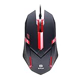 3 Button PC Mouse Wired, Ergonomic USB Computer Mouse Black, LED Backlit USB Gamer Mice Computer...