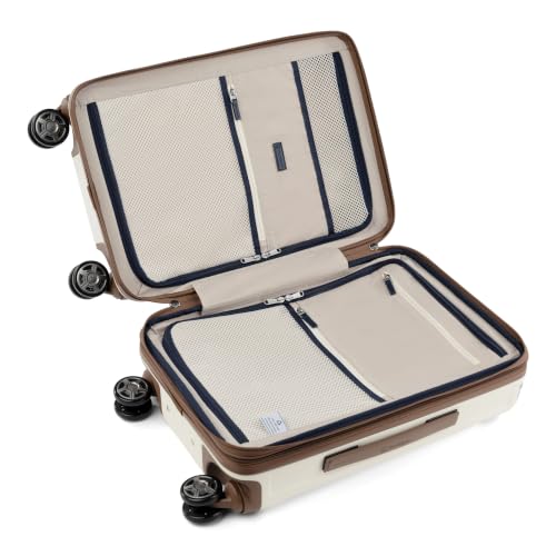 Image of Travelpro Platinum Elite Hardside Expandable Spinner Wheel Luggage TSA Lock Hard Shell Polycarbonate Suitcase, Cream White, Carry-on 21-Inch