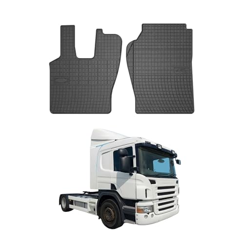 Alfombrillas de goma Scania P 2004-2015 OMAC protectoras negras para suelo de camión 2tlg