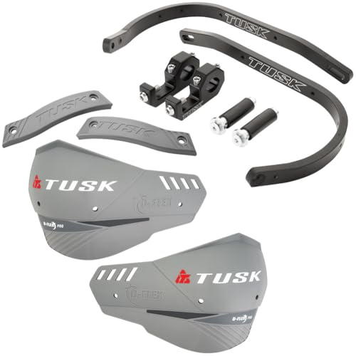 Tusk D-Flex Pro Handguards Black Bar/Grey Plastics 7/8 Bars