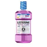 Listerine Total Care Intensiv Alkoholfrei, Mundspülung ohne Alkohol mit ätherischen Ölen und Fluorid, 6 in 1 Wirkung mit Kariesschutz und Plaque-Reduktion, Geschmack mit intensiver Minze, 6x500 ml