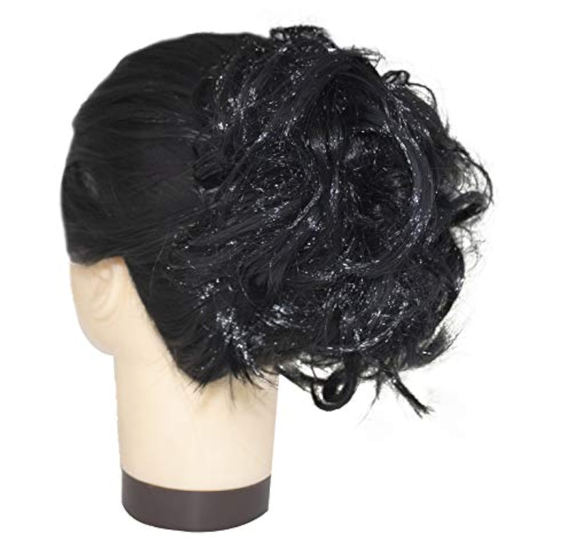 Women's Curly Messy Bun Hair Scrunchie Extensions, 2 Pcs