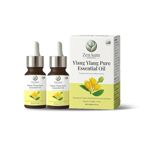 Image of 100% Natural Ylang Ylang Therapeutic Grade Essential Oil | 15ml (Pack of 2)| Stress Relief, Skin & Hair Care, Aromatherapy | Sourced from Yunnan | GMP, ISO & IFRA Certified