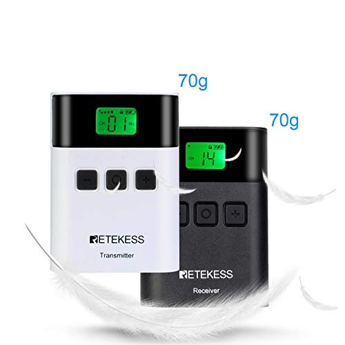 Retekess TT122 Sistema de Guía Turística, Dispositivos de Traducción para Iglesia, 492ft, 36 Canales, Sistema de Transmisión de Audio Inalámbrico para Escuela, Fábrica, Entrenamiento (1 Transmisor 10 Receptores) miniatura 5