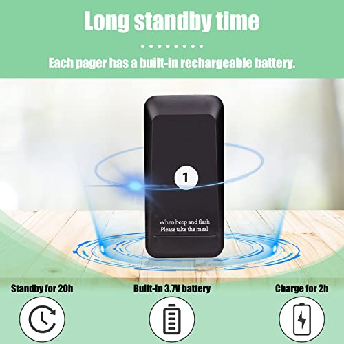 Retekess TD157 Restaurant Pager System, Pagers for Restaurants,984ft Long Range, 16 Pagers and Beepers for Food Truck, Bars, Food Court, No Vibration Mode