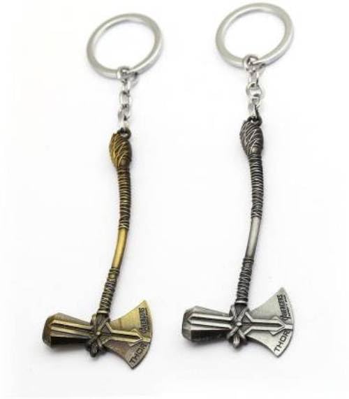 Image of Thor Hammer /Stormbreaker /Axe Design Keys chain AND Doctor Strange Eye /Rotating Eye Designs KeyChain, Combo Key Chains, Multicolor, Cars Bikes Keyrings