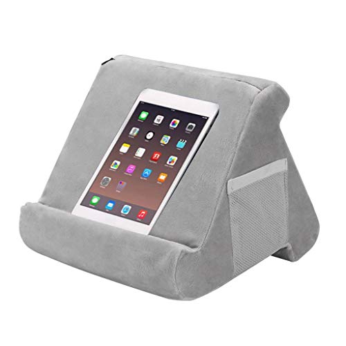 Image of Soft Pillow Stands for Tablet iPad Book Reader Holder Rest Cushion Gray Bed Pillows