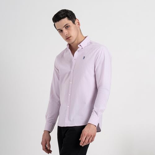 Image of Red Tape Men Cotton Regular Fit Oxford Striped Shirt | Durable & Stylish