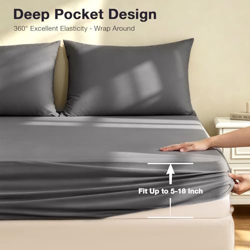 Image of Ruili Full Mattress Protector Waterproof Washable Breathable 2 Pack | Mattress Pad Up to 18 Inch Dirt-Proof TPU Backing Hotel Home Hospital Fitted Bed Cover Soft Noiseless