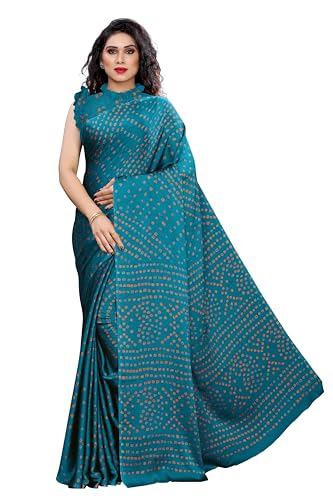 MIRCHI FASHION Women's Plain Weave Chiffon Geometric Printed Saree with Blouse Piece