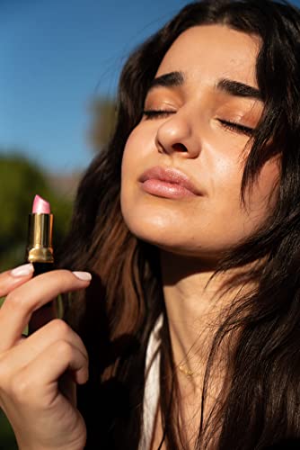 Essence Of Argan Moisturizing Pink Lipstick - Enriched With 100% Pure Organic Argan Oil, Shea Butter - Voluptuous Sexy Lips - Sunscreen, Hydration & Nourishing - Long Lasting Lip Balm - Pink Luster #TOP1