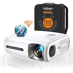 Yaber Beamer Full HD 1080P, 9500 lumen, 5G WIFI Bluetooth Beamer met 6D Auto Trapezecorrectie & 4P/4D, ondersteuning 4K…