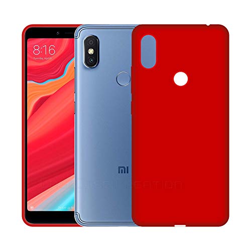 Image of Case Creation Luxurious OG Series for Redmi Y2 Case Cover,Anti-Dirty Slim Case Frosted Matte Cute Candy TPU Raised Bezel (Splash of Color) Back Cover for Xiaomi RedmiY2 - Glamour Red