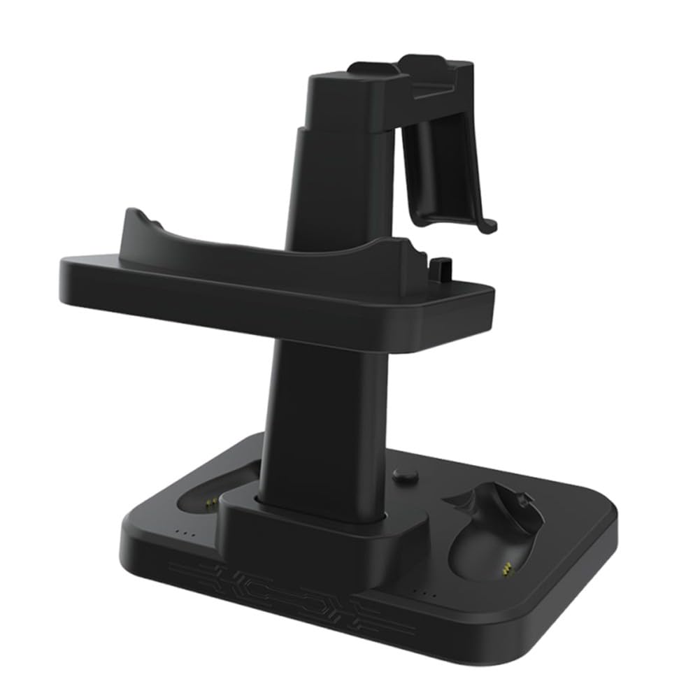 Soporte de exhibición VR 3/3S | Construcción ABS con controlador y soporte para auriculares | colgador de gafas AR | para compacto 27 x 17 x 2 cm | Negro
