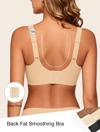 Image of Jelly Wireless Bras for Women No Underwire Push Up Seamless Full Coverage Bralettes Support Lift Everyday Bra