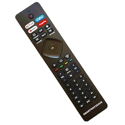 Smartway2save Replacement Remote Control URMT47CND002 NH800UP RF402A Compatible for Philips Android 4K Smart Televisions with Netflix YouTube VUDU and Google Play Shortcuts (No Voice Function)