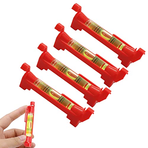4 PCS Corde Corde Bulle Niveau, Niveaux À Bulle Rouge Avec Cordon, Corde Corde Bulle Niveaux,...