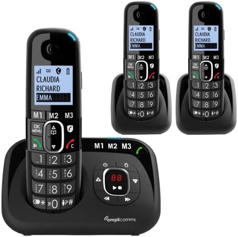Amplicomms BigTel 1583 Cordless Big Button Phone for Elderly