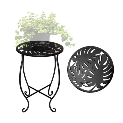 Mesa auxiliar redonda, diámetro de 20 cm, mesa auxiliar, mesa de café, de metal, pequeña mesa de sofá, ligera, estable, fácil montaje, para exterior, salón, dormitorio, oficina, color negro