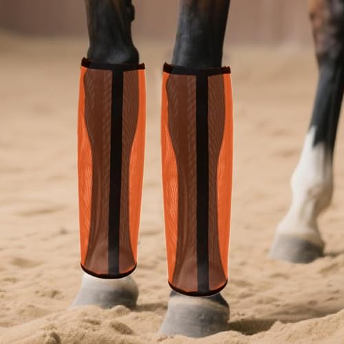 Botas antimoscas de malla ajustable para caballos set de 4 protectores 4