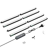 VIVOSUN T5 LED Pflanzenlampe 30 cm, 5000K Vollspektrum Grow Lampe, 56W (8x7W) Grow Light mit Timer & Dimmer, für Growzelt, Anzucht, Hydroponik & Indoor Pflanzen, SGS kompatibel, 8er Set