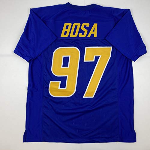 Unsigned Joey Bosa Los Angeles LA 2020 Royal Blue Custom Stitched Football Jersey Size Men's XL New No Brands/Logos