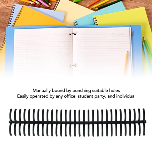 10 Stück Federspiralring Kunststoff Binderinge, 22 Mm Innendurchmesser Kunststoff-Spiralbindespulen, 30 Löcher Federspiralringe, Bindespiralen Für A4-A5-Notizbücher, Bindekämme, Buchbindung(Schwarz)