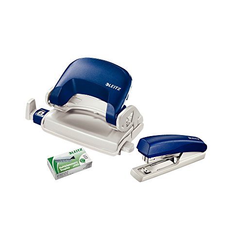 Mini agrafeuse et perforatrice compacte 10 feuilles Leitz NeXXt avec agrafes