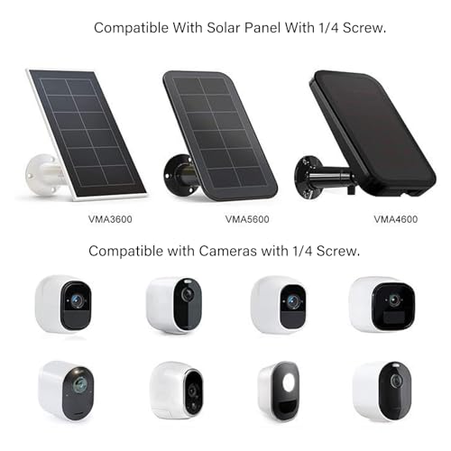 Support panneau solaire de gouttière de toit réglable pour caméra - 3