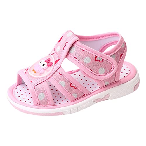 Summer Children Infant Toddler Shoes Girls Sandals Flat Bottom Non Slip Opentoe Breathable Soft Summer Stuff for Kids (Pink, 6.5 Toddler)