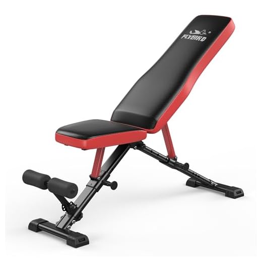 FLYBIRD Workout Bench, Adjustable Weight Bench Foldable Strength Training Bench for Home Gym - Newly Upgraded