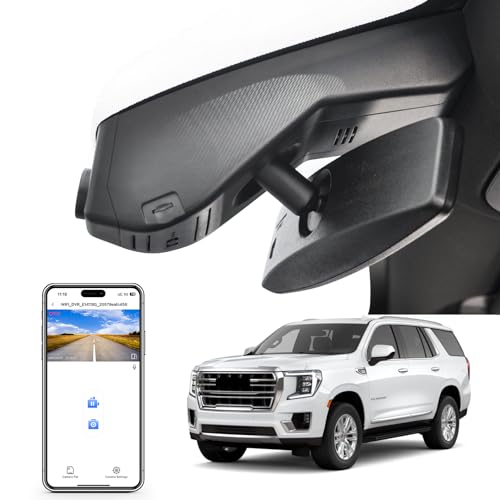 Mangoal 4K Dash Cam Custom fit for GMC Yukon, Yukon XL 2021-2022 (Model B), SLE SLT AT4 Denali, Integrated OEM Look, UHD 2160P Video, WiFi & App, G-Sensor, Loop Recording, Easy to Install, 64GB Card