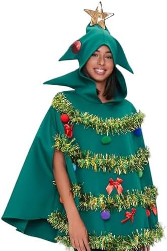 Disfraz De Árbol De Navidad Para Mujer, Set Con Falda Tutú, Gafas Y Diadema, Accesorios Para Fiestas Navideñas