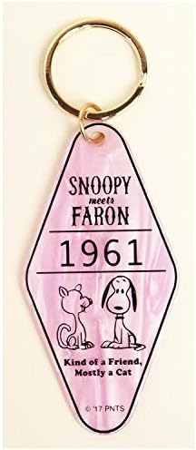 Snoopy Peanuts Hotel Room Key Ring Charm Purple 106117-17