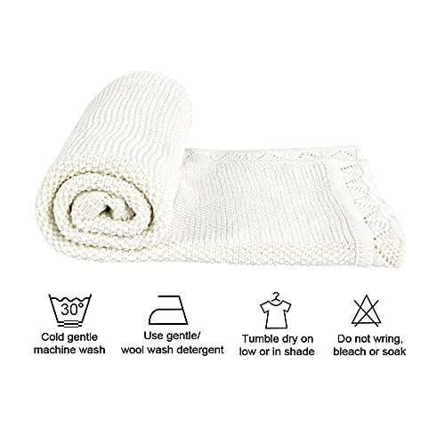 Yoyi Yoyi Cotton Baby Blanket Waffle Knit Toddler Blankets Soft Warm Breathable Nursery Swaddling Blankets For Girls And Boys Receiving Blanket For Crib, Stroller, Car 31"X40"(Milk) #TOP7