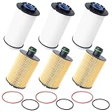 VAINELY 3 Pairs 68235275AA Fuel Filter and 68229402AA Oil Filters Compatible with Dodge Ram 1500