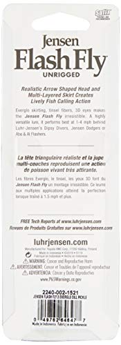 Luhr Jensen Jensen Flash Fly 2 Everglo Dill Pickle, One Size #TOP2