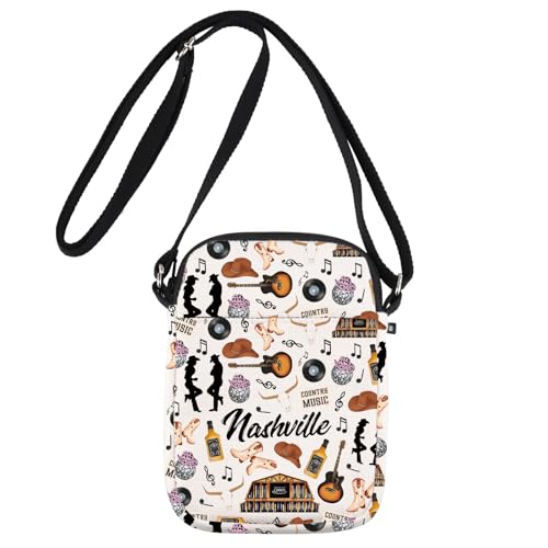 JNIAP Nashville Crossbody Bag Nashville Trip Gifts Nashville Themed Gifts Nashville Shoulder Bag Nashville Travel Purse