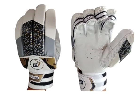 LARA Leather Cricket Batting Gloves Right Hand for Men and Youth Cricket Gloves with Leather Palm Ventilation Gusset and Wrist Band Pair-image-6