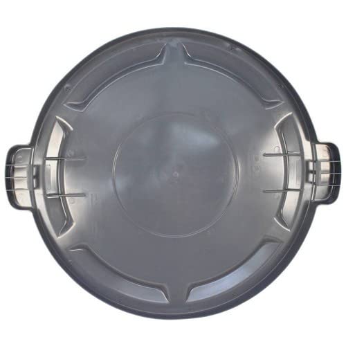 Miniatura 3 de Kratos - Tapa plana redonda para 32 galones de carro de basura, modelo central 576-A22, color gris