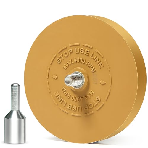 Decal Remover Wheel Eraser Wheel 1 Pack Vinyl Decal Remover with Adapter Eraser Wheel for Drill Removes Car Decal Sticker Remover Tool