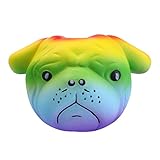 FimKaul Pug Dog Kawaii Jumbo Cream Scented Slow Rising Squishy Charms Squeeze Kid Toy for Stress Relief (D)