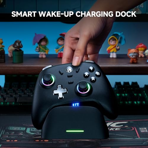 ECHTPower PC Gaming Controller–Wireless for PC with Hall-Effect Joysticks, 1000Hz Polling Rate, No Drift, Turbo & Vibration, Compatible with Windows/Switch/iOS/Android/Steam –Place & Charge Dock - Image 6