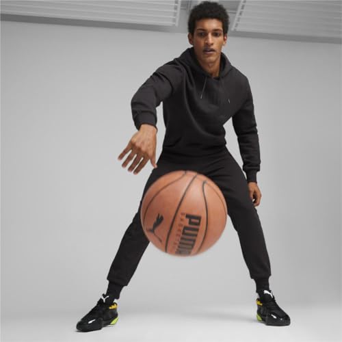 PUMA Puma Mens Genetics Basketball Shoe, Puma Mens Black-for All Time Red, 8